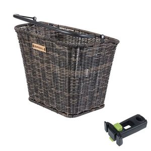 Basil Bremen Rattan Look KF – Bicycle Basket – Front