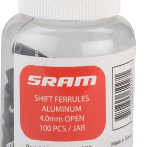 SRAM Pit Stop Shift Ferrules 4.0mm Open Black 100-count Jar